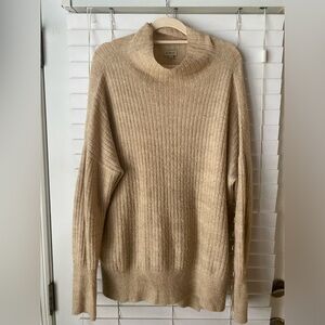 Daniel Cremieux Beige Oversized Lightweight Wool Sweater